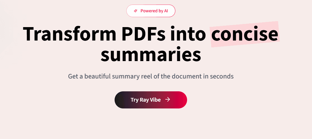 RayVibe - PDF Summarizer